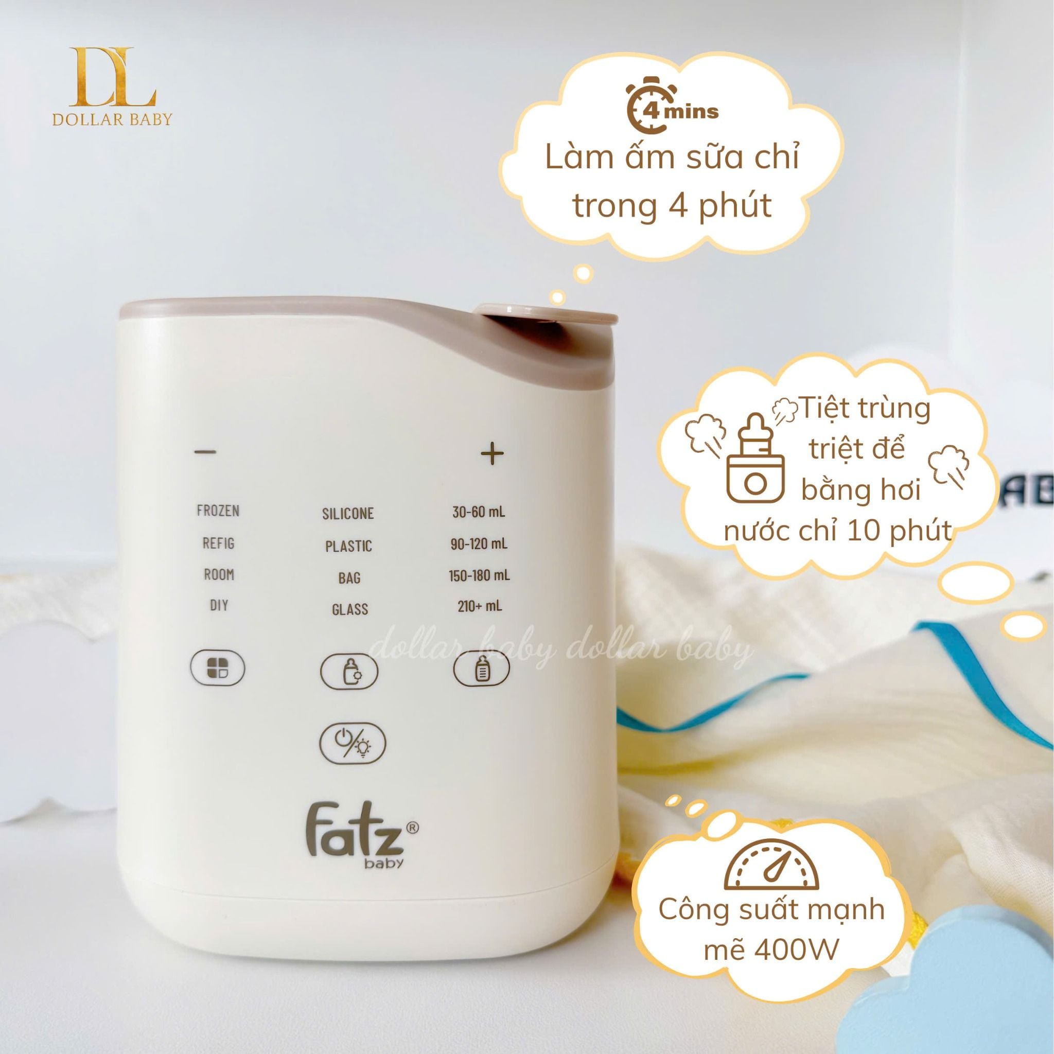  FATZ BABY - Máy hâm sữa tiệt trùng siêu tốc thông minh - Mono 11 plus 