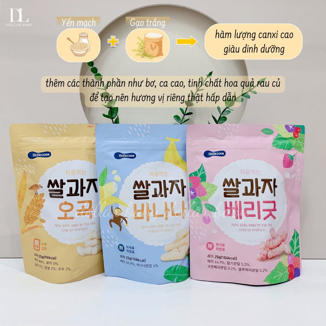  Bánh hình que hữu cơ Bebecook 