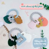  LouLou Lollipop - Vòng 3 Gặm Nướu Silicone Cho Bé 