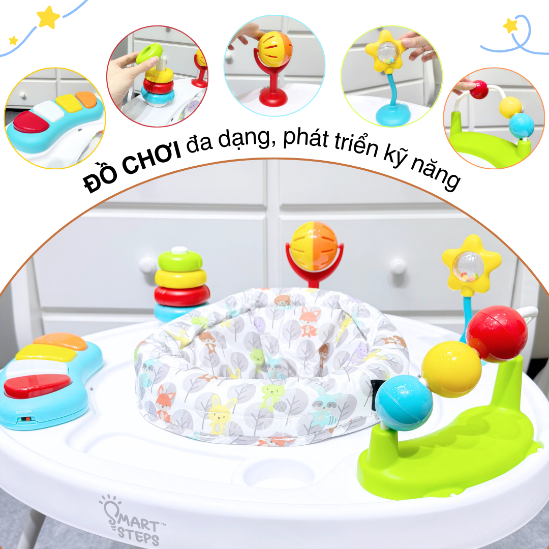  Ghế nhún kèm đồ chơi 3 trong 1 