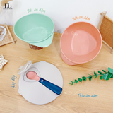  TOMMEE TIPPEE - Bát Ăn Dặm Có Nắp Kèm Thìa Easy Scoop Cho Bé Từ 6 Tháng (Set 2 Cái) 