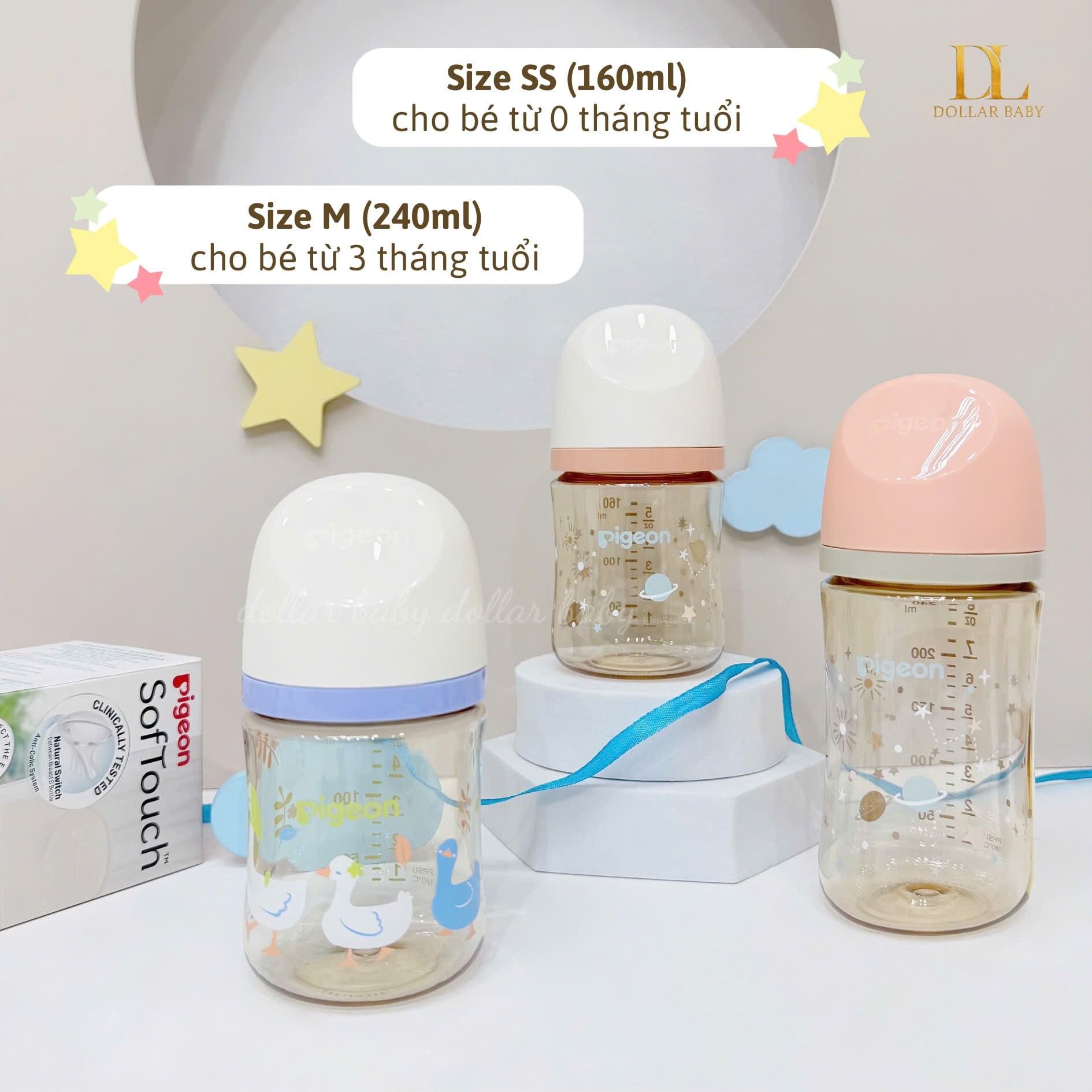  Bình Sữa Pigeon PPSU Softouch 