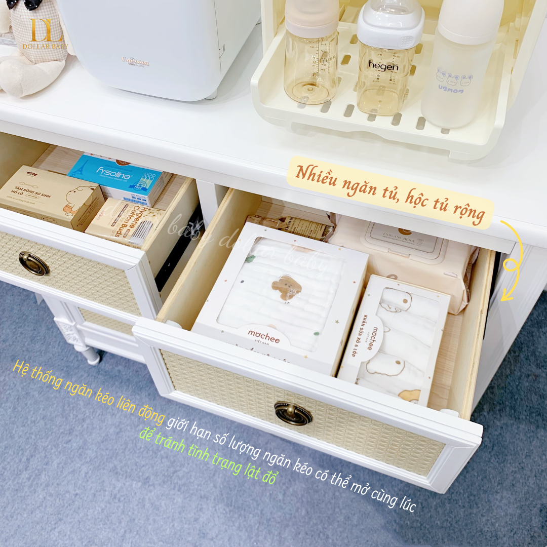  Tủ Gỗ Đựng Quần Áo Cho Bé Delta Madeline 