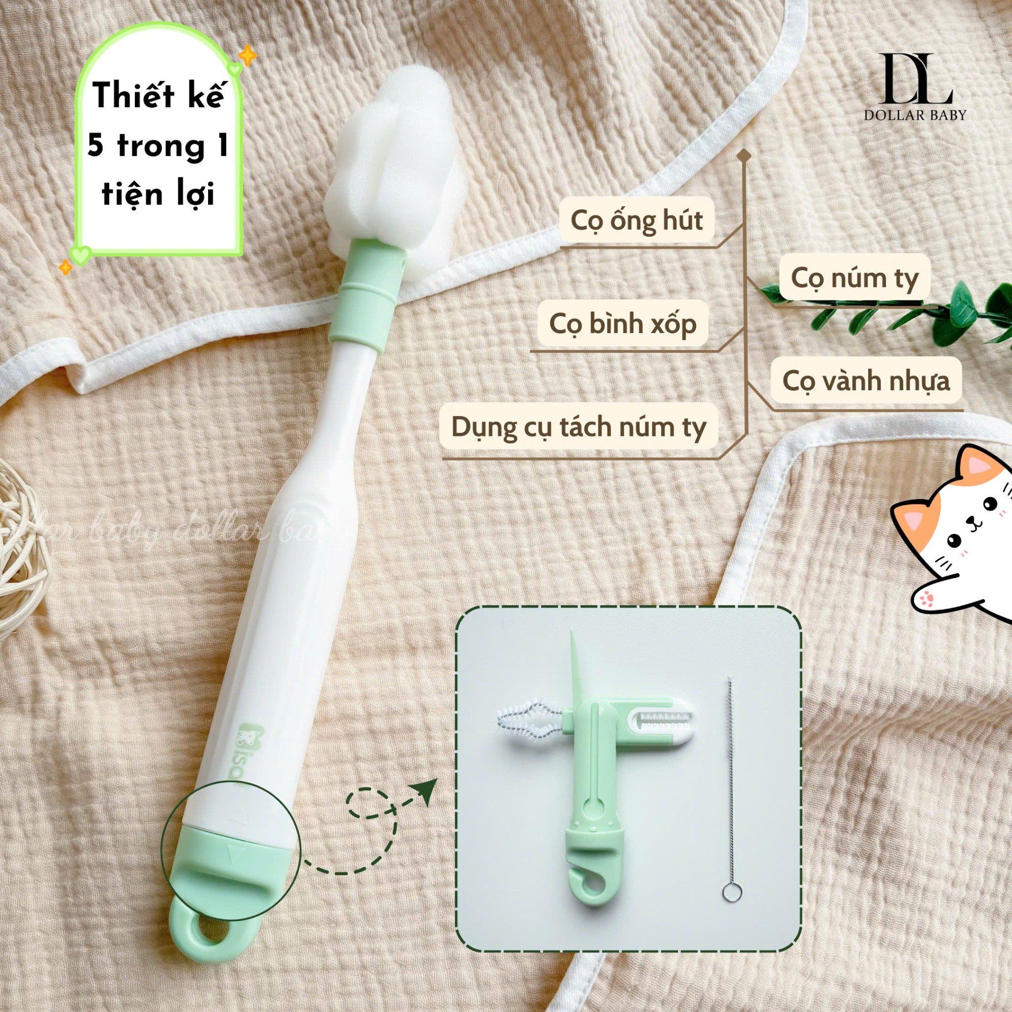 MISAN - Cọ bình sữa 5in1 