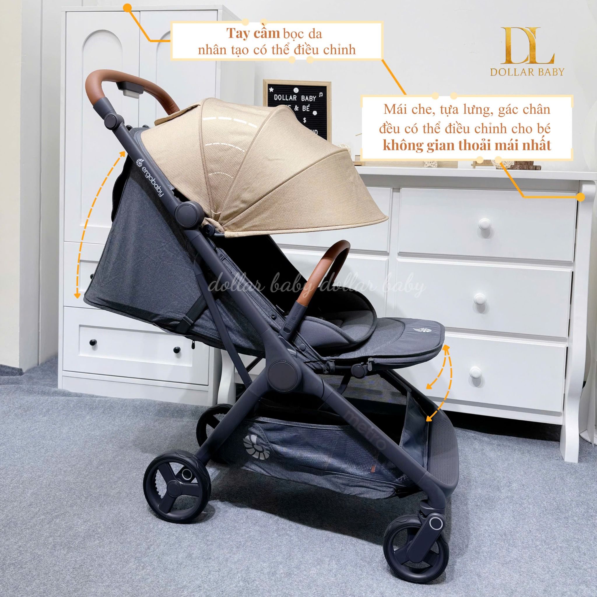  Xe đẩy gấp gọn Ergobaby Metro 3 Deluxe 