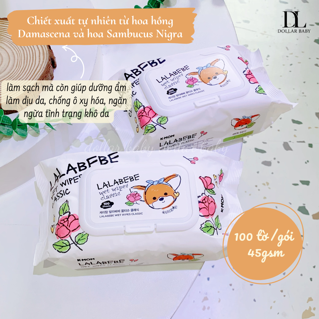  Khăn Ướt Hàn Quốc Lalapopo K-mom 