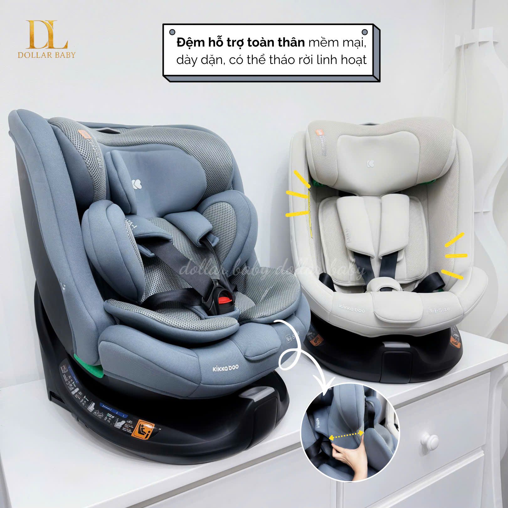  Ghế ô tô KIKKABOO i-Size i-Van (40-150cm) 