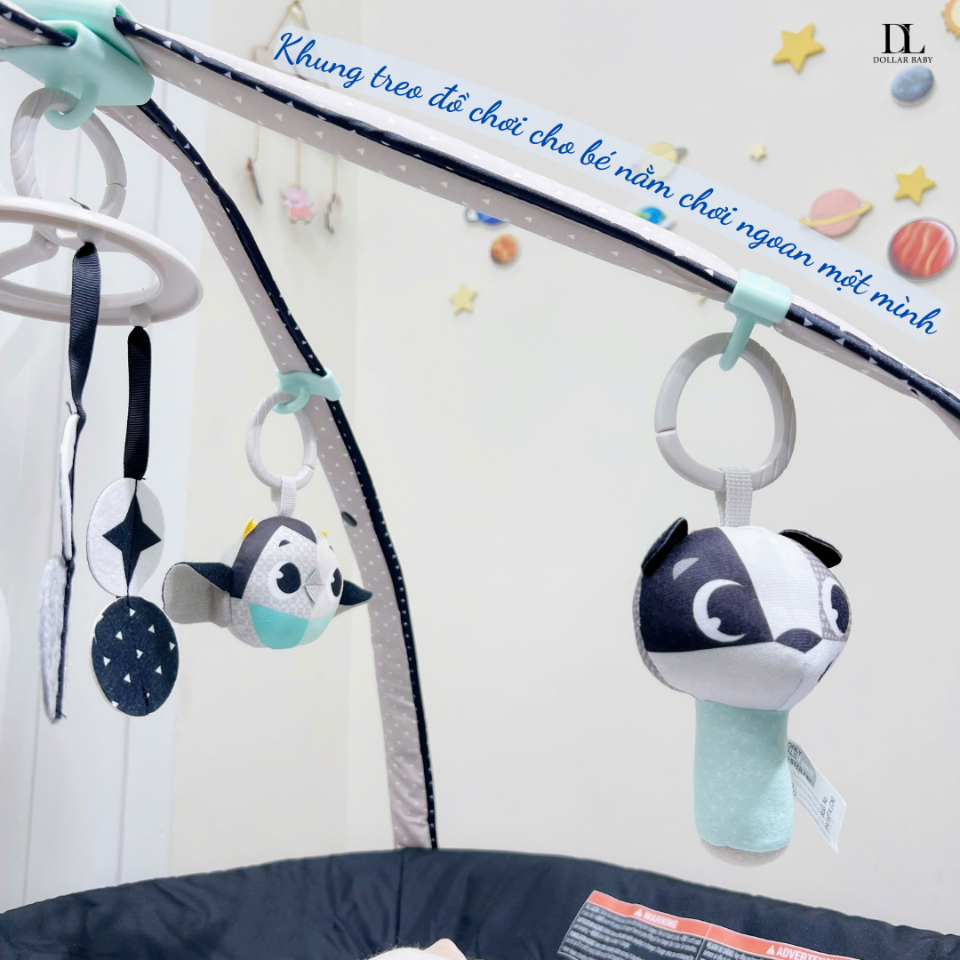  Giường cũi 6 in 1 Tiny Love Here I  Grow Activity Play Yard - Đen Ghi 