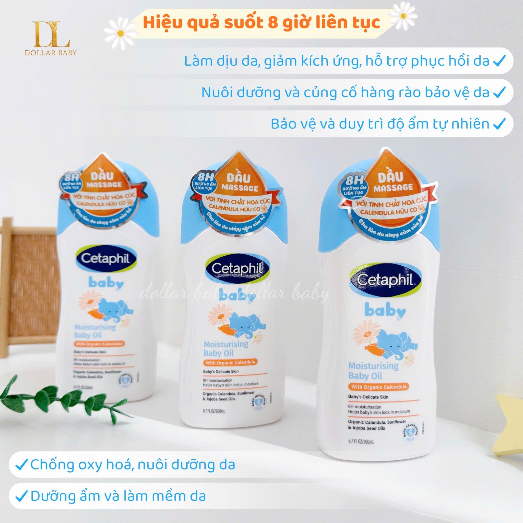  Dầu massage Cetaphil chiết xuất hoa cúc hữu cơ 