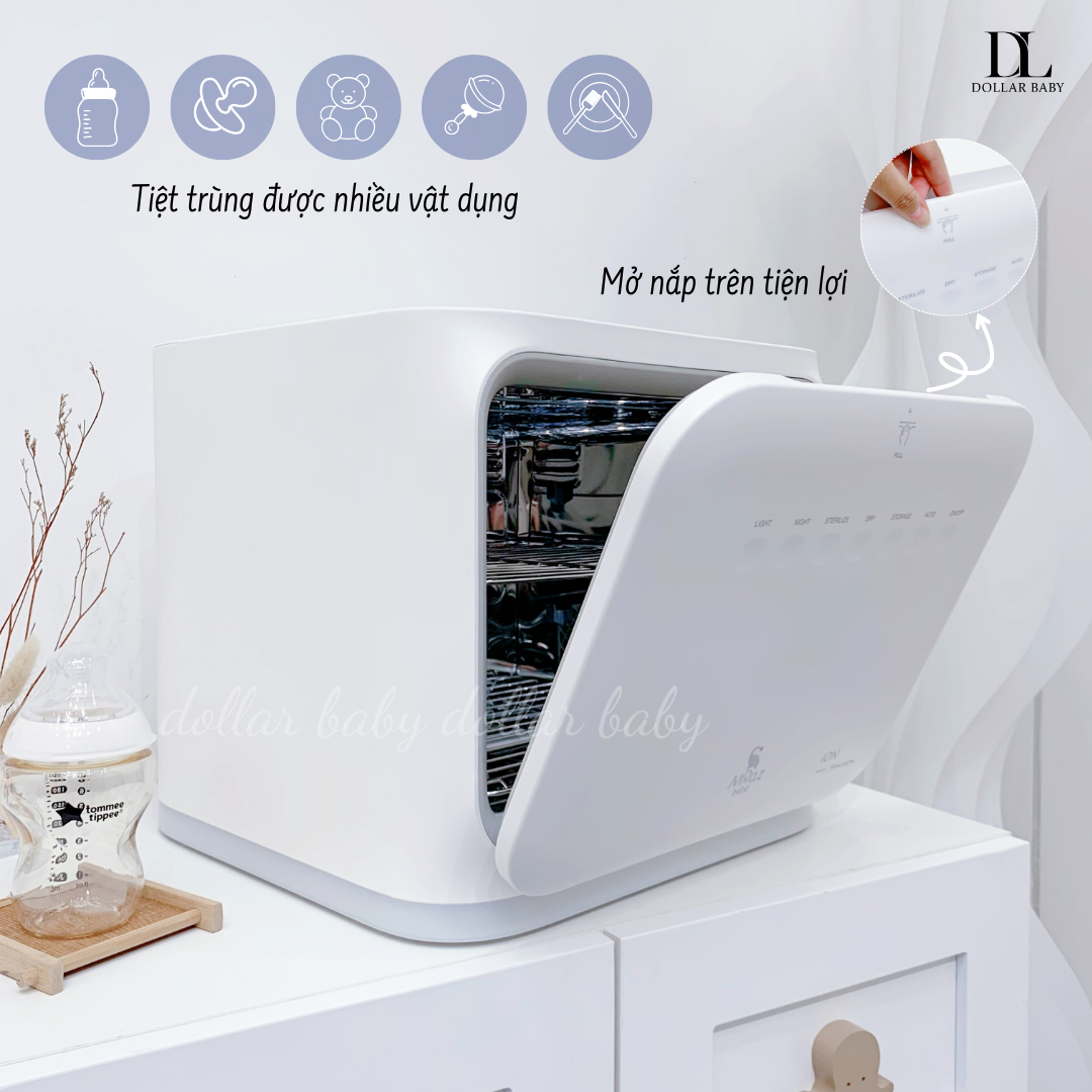  MOAZ BÉBÉ - Máy tiệt trùng sấy khô bình sữa bằng tia UVC-ION - MB089 