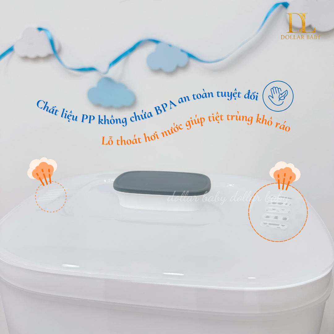  MOAZ BÉBÉ - Máy tiệt trùng hơi nước và sấy khô - MB101 