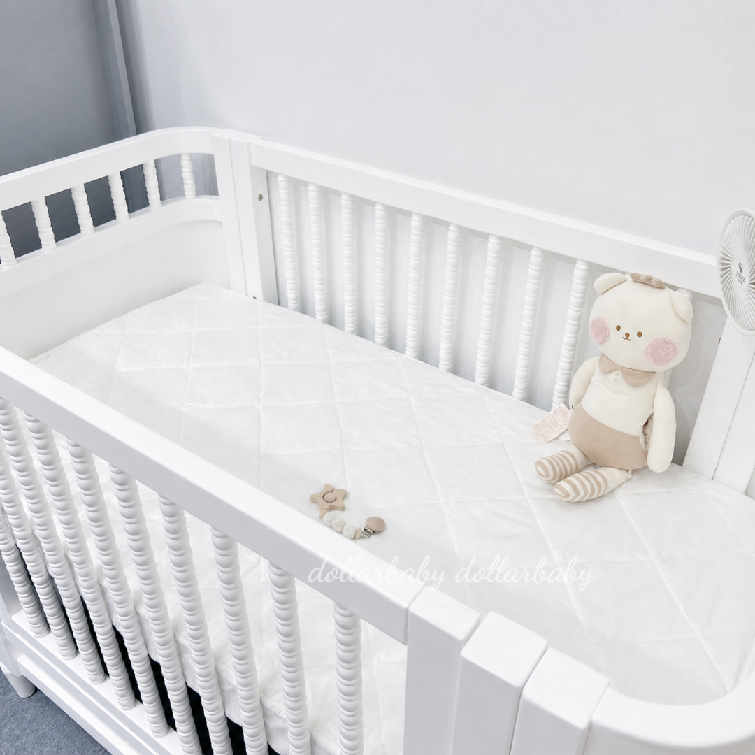  Cũi Gỗ Cao Cấp VICTORIA Trắng ( ELLIE ) 