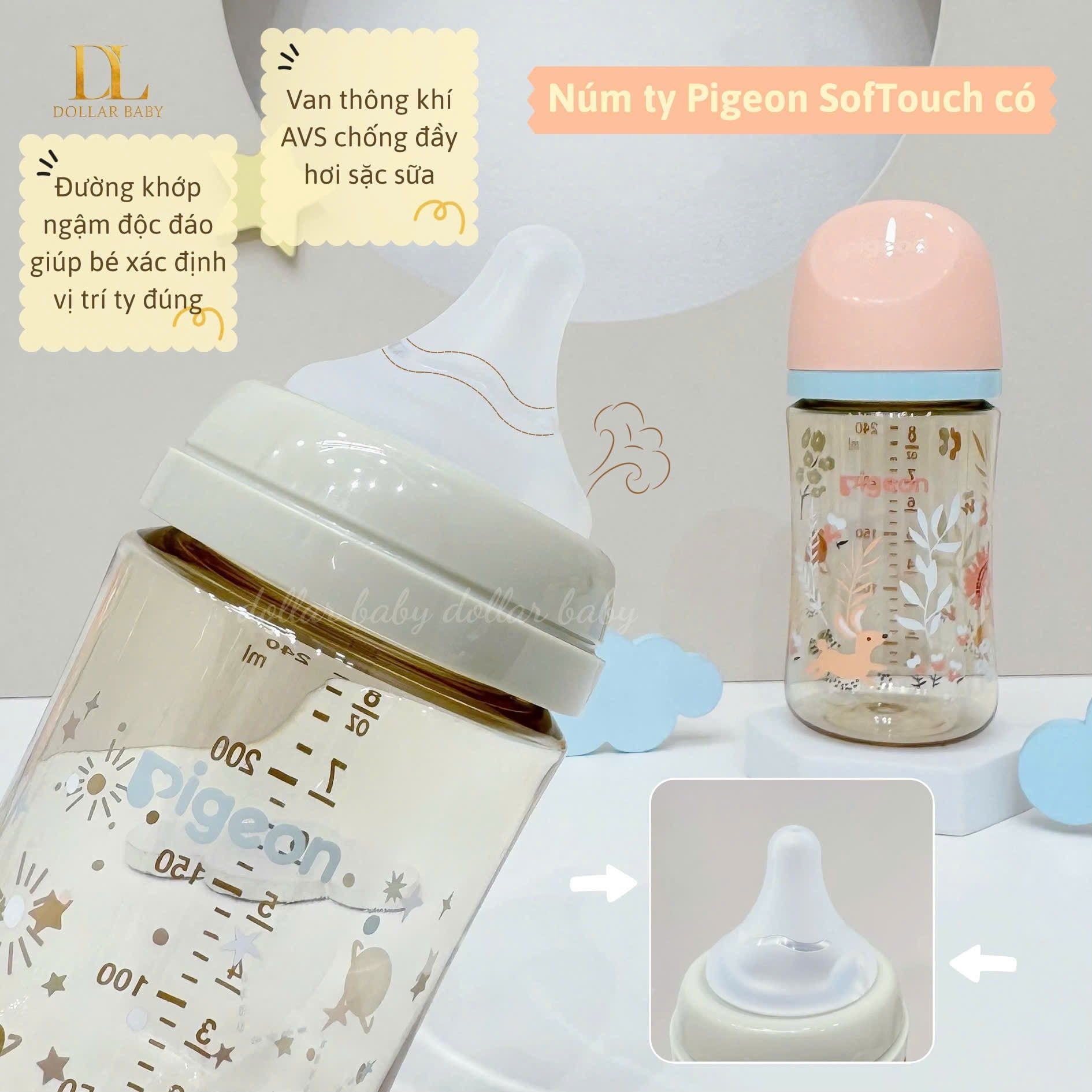  Bình Sữa Pigeon PPSU Softouch 
