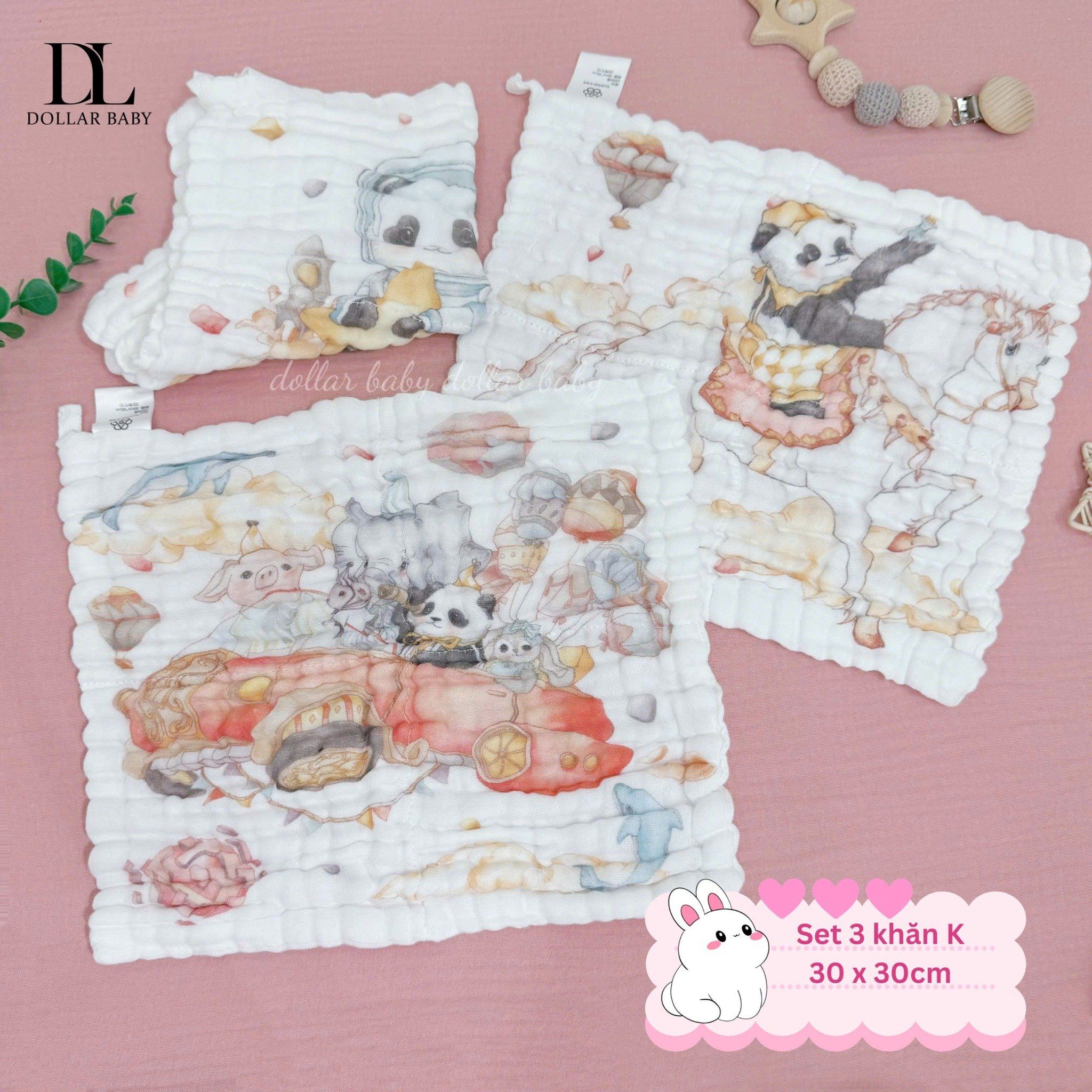  Set 3 Khăn Sữa Cotton Bubble Tree 