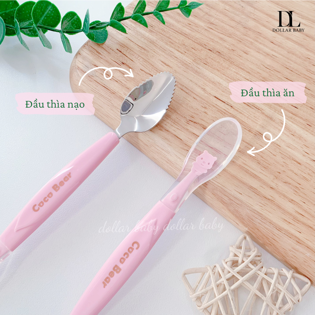  Thìa nạo hoa quả 2 đầu CocoBear 