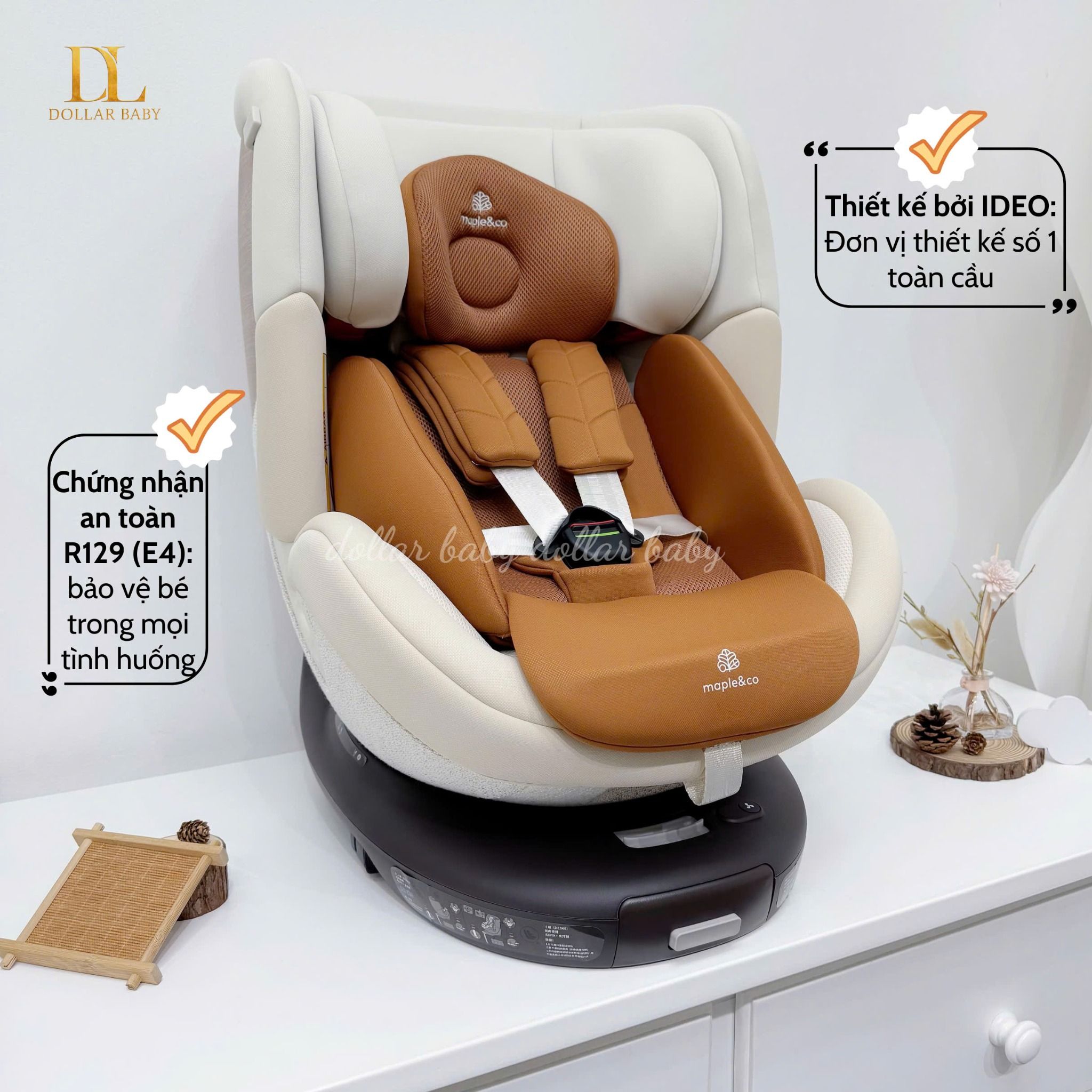  Ghế Ngồi Ô Tô Maple&co Nautilus Airflow / 0-7 Tuổi 