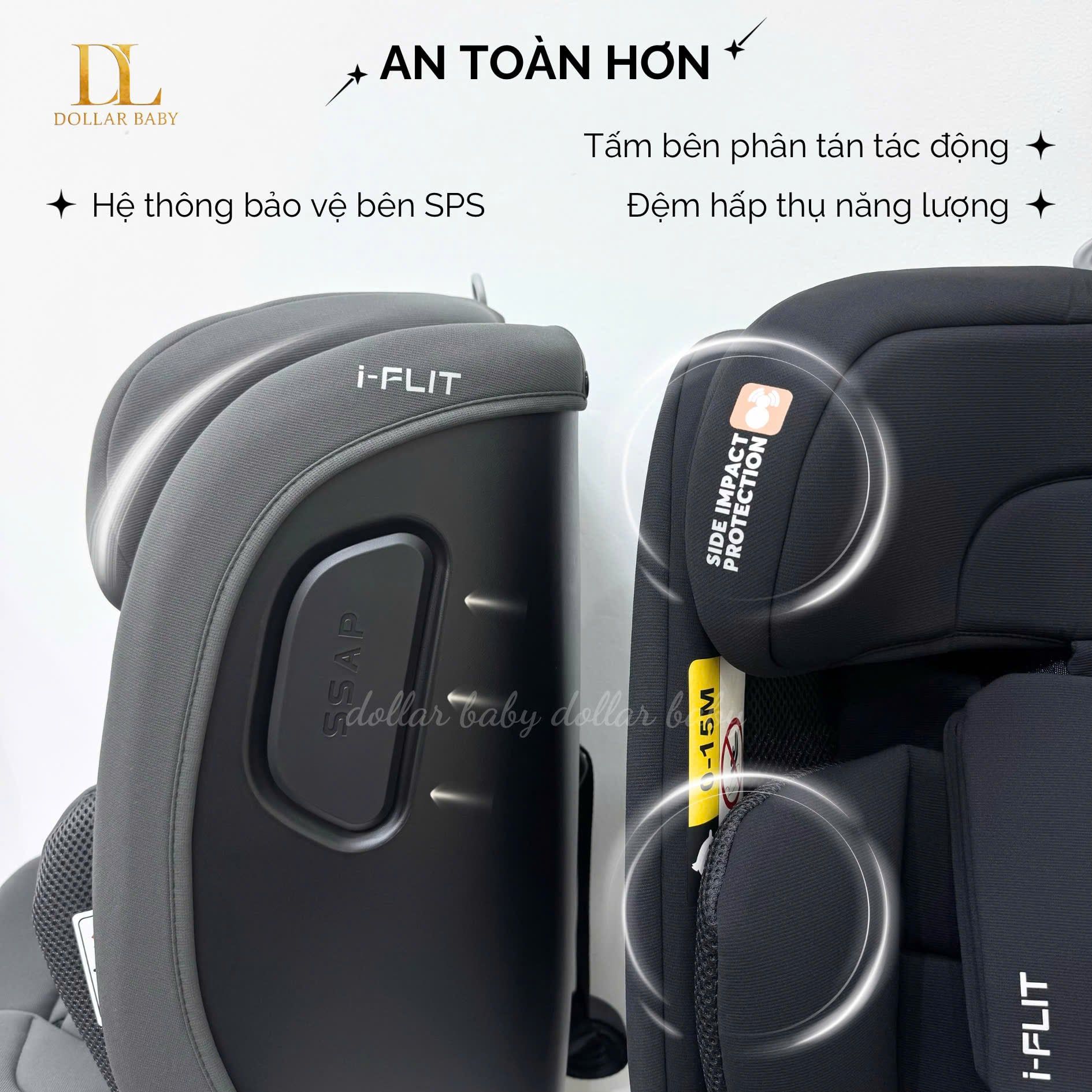  KIKKABOO - Ghế ô tô i-Size i-Flit (76-150cm) 