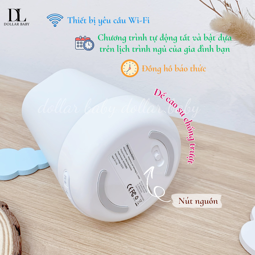  MOMCOZY - Máy Tạo Tiếng Ồn Trắng + Kết Nối App 