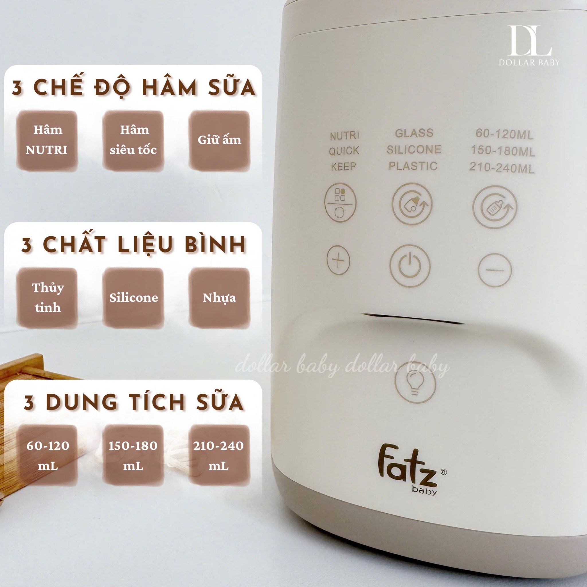  FATZ BABY - Máy hâm sữa và lắc sữa thông minh - Mono 16 plus 