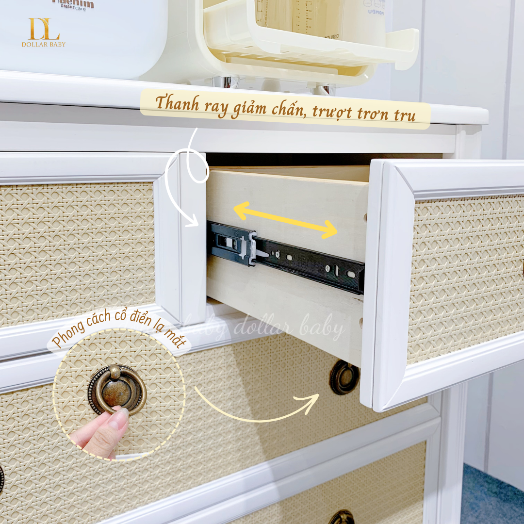  Tủ Gỗ Đựng Quần Áo Cho Bé Delta Madeline 