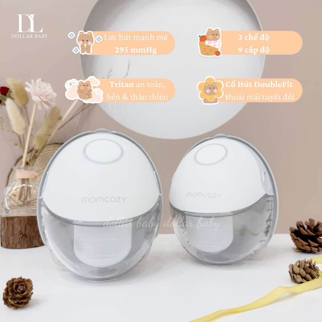  MOMCOZY - Máy Hút Sữa Không Dây M6 (Tặng túi trữ sữa) 