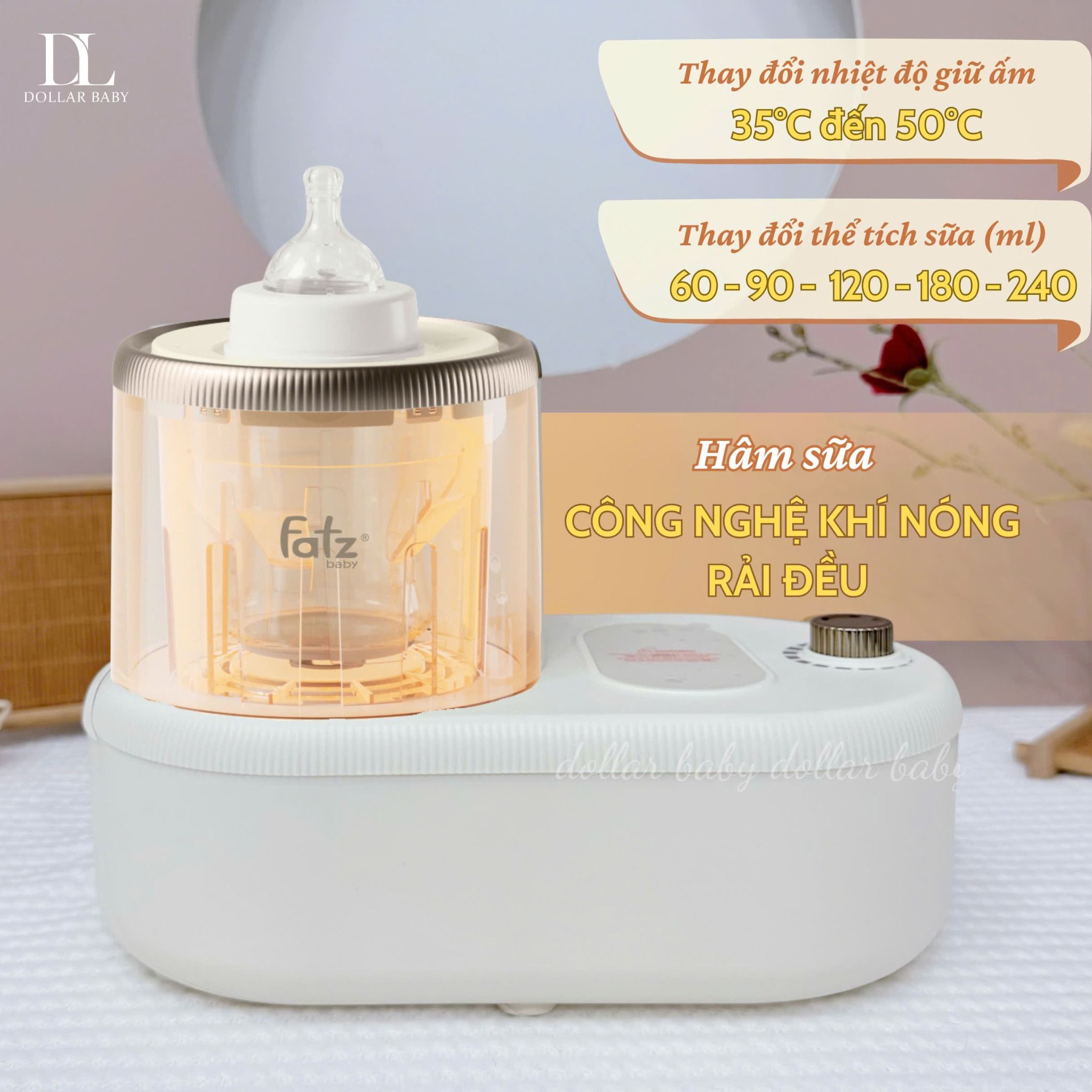  FATZ BABY - Máy lắc sữa và hâm sữa bằng khí nóng - Shake 4Plus 