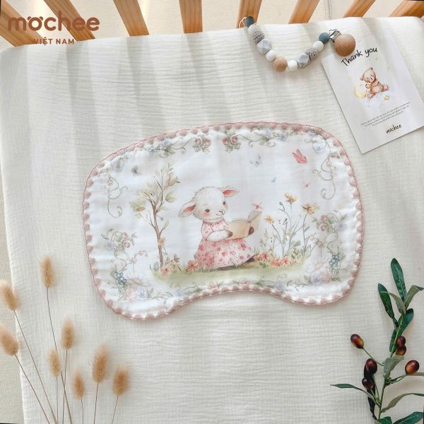  MOCHEE - Gối thấm mồ hôi 100% Cotton 