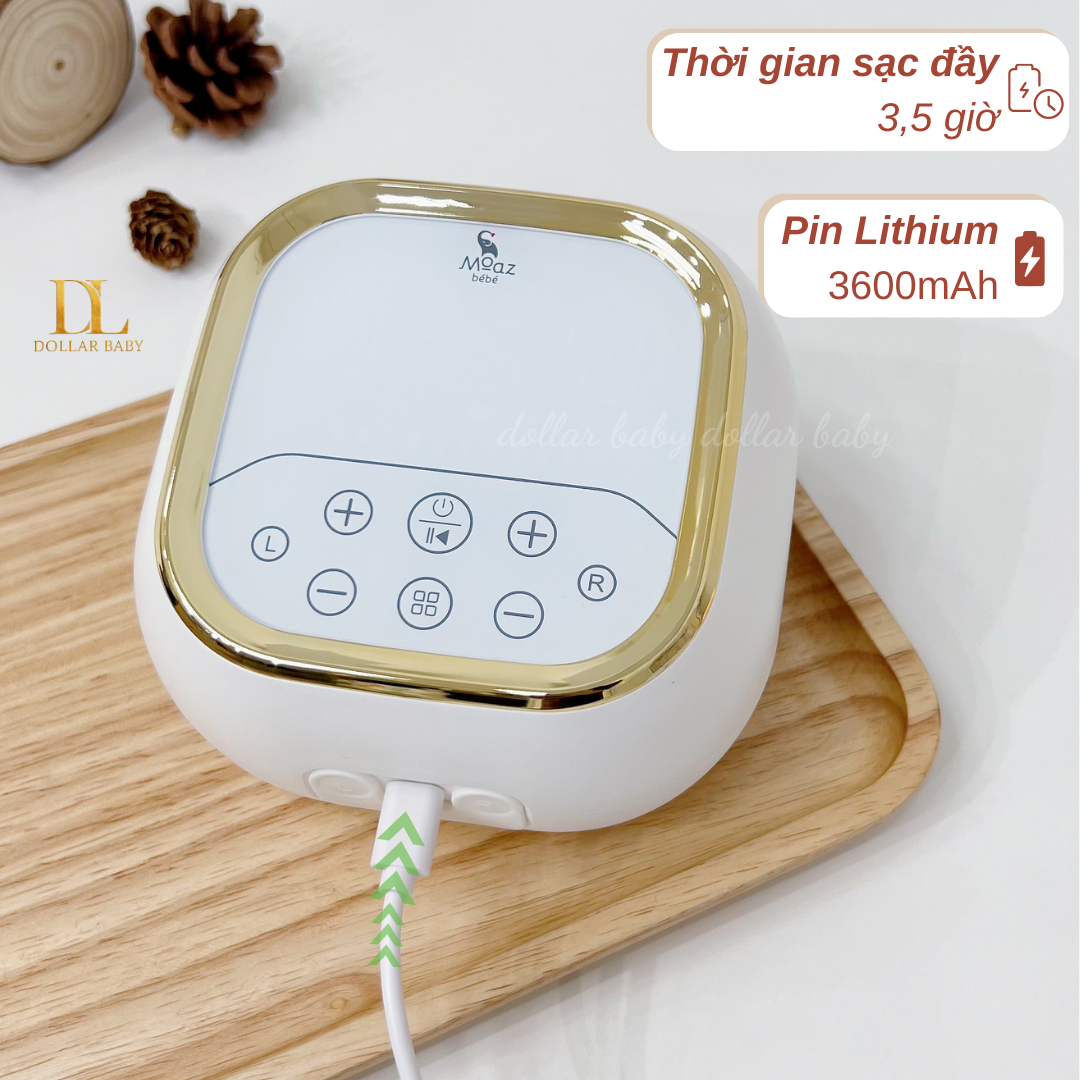  MOAZ BÉBÉ - Máy hút sữa điện đôi - MB090 