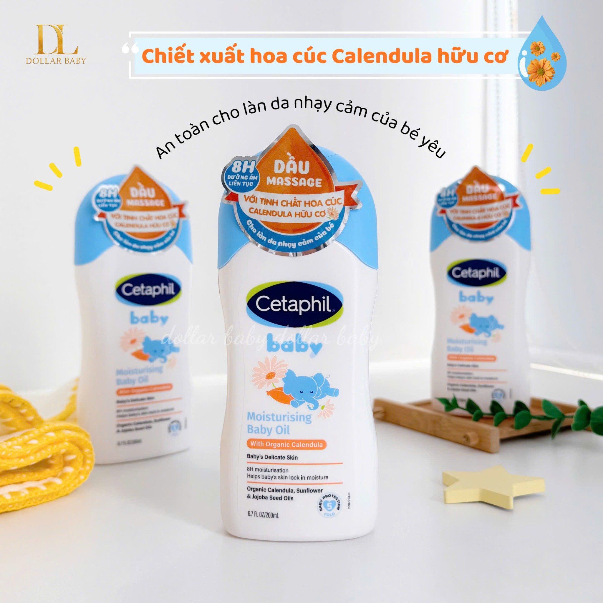  Dầu massage Cetaphil chiết xuất hoa cúc hữu cơ 