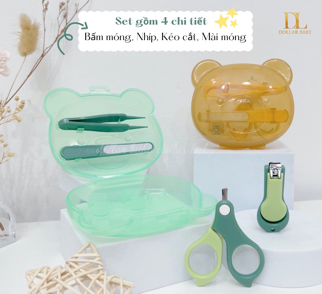  Bộ Bấm Móng Tay 4  Chi Tiết Barrot Kèm Hộp Đựng 