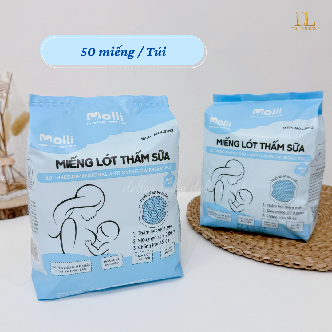  Miếng Lót Thấm Sữa Molli 