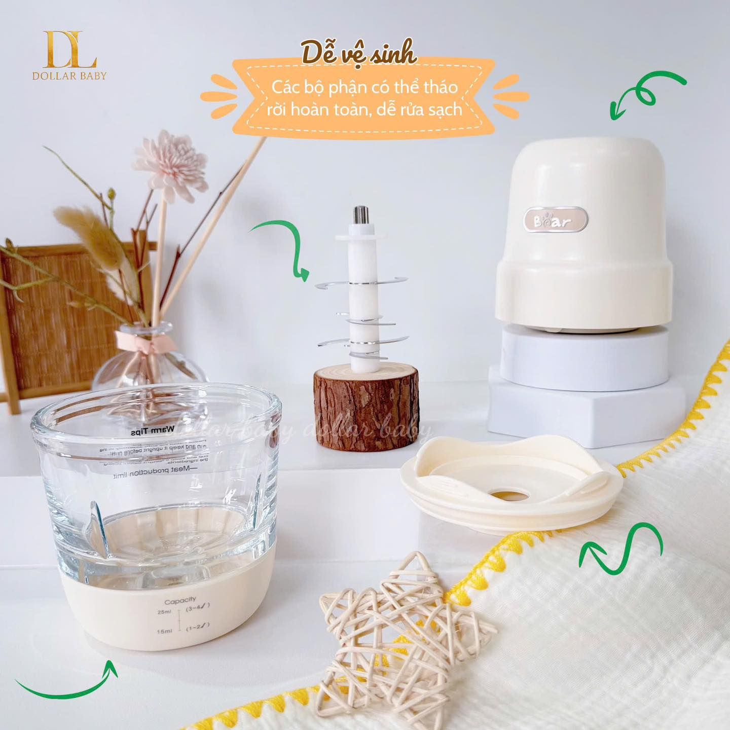  Máy Xay Ăn Dặm Bear 0.3L CH-4H02S 