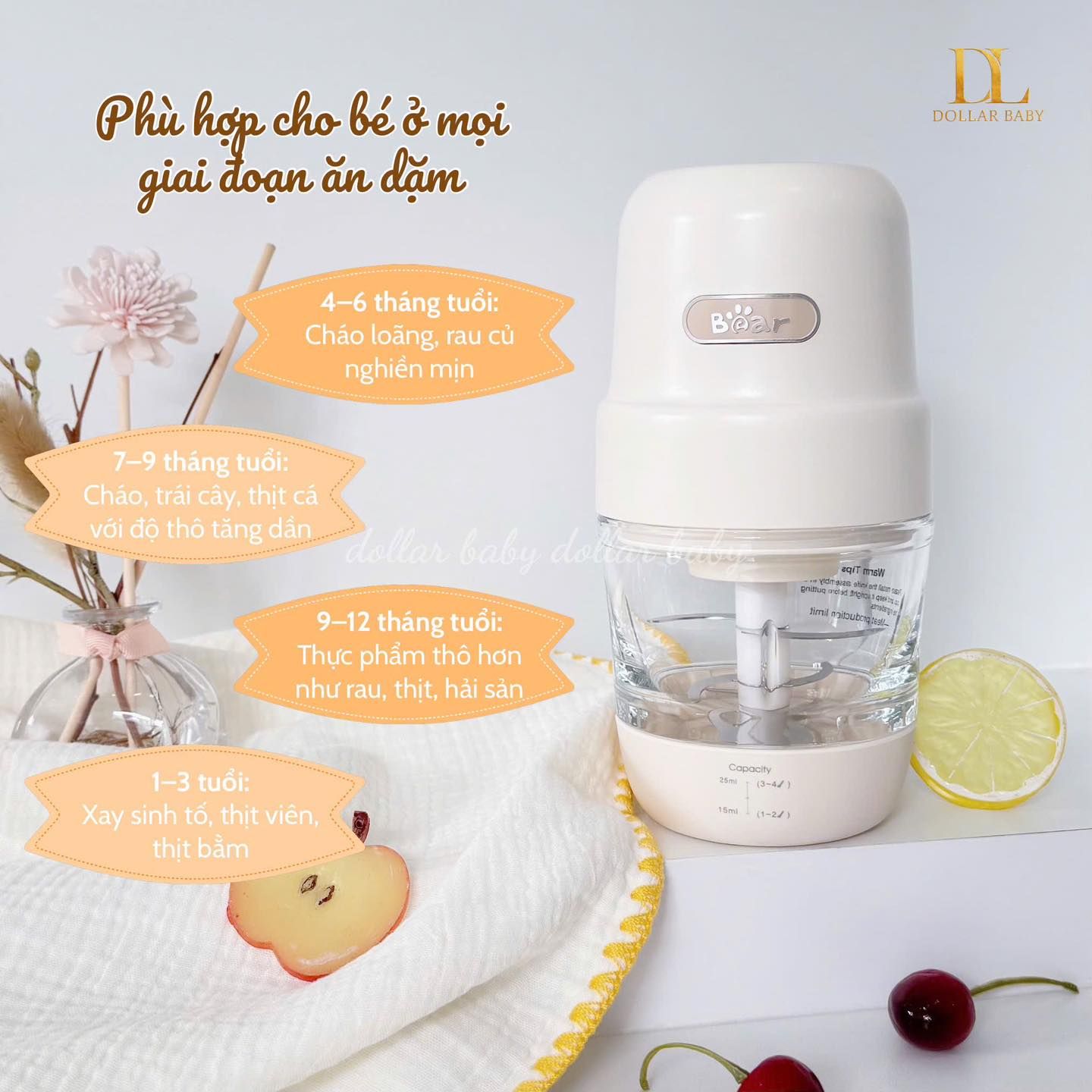  Máy Xay Ăn Dặm Bear 0.3L CH-4H02S 