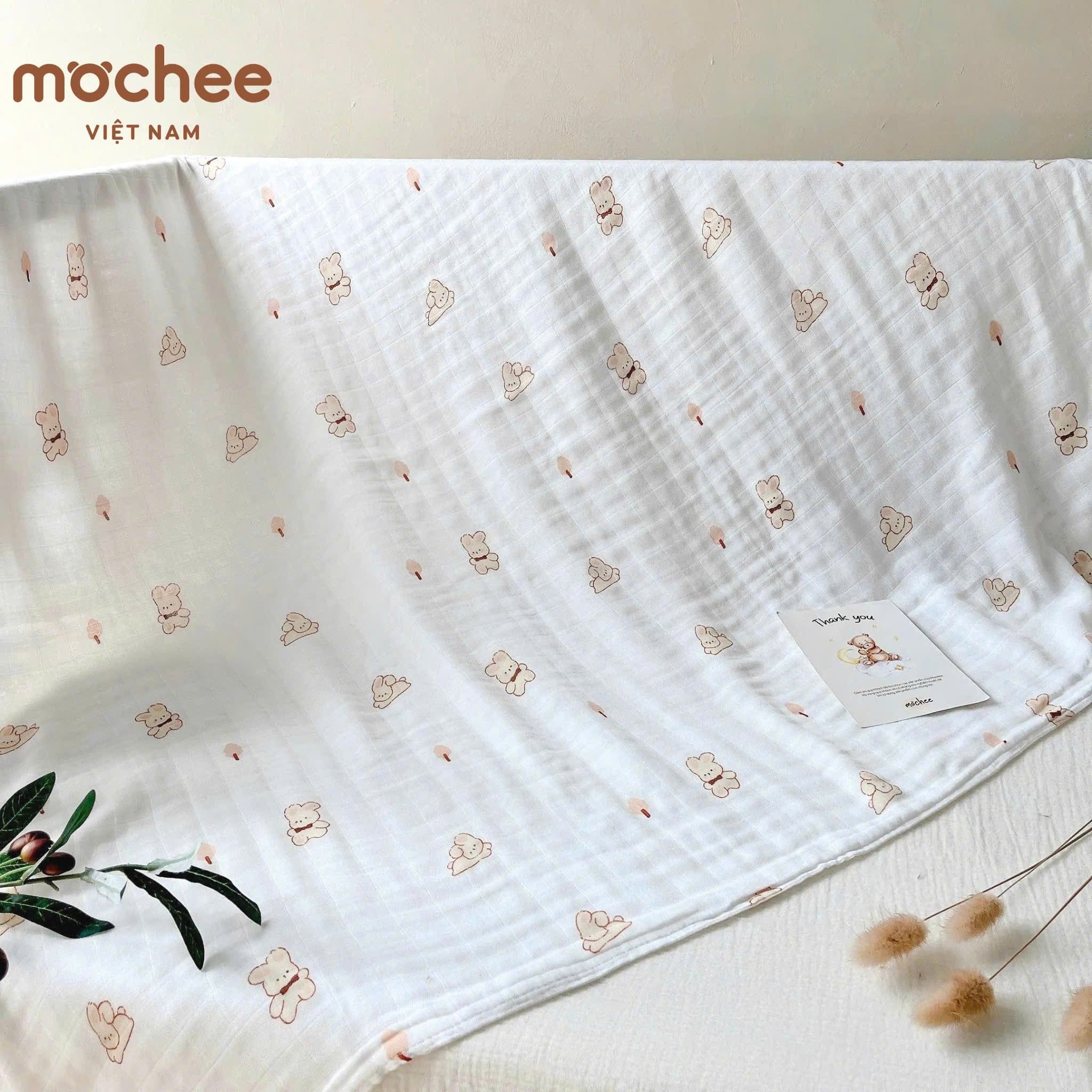  MOCHEE - Khăn tắm sợi tre 3 lớp 