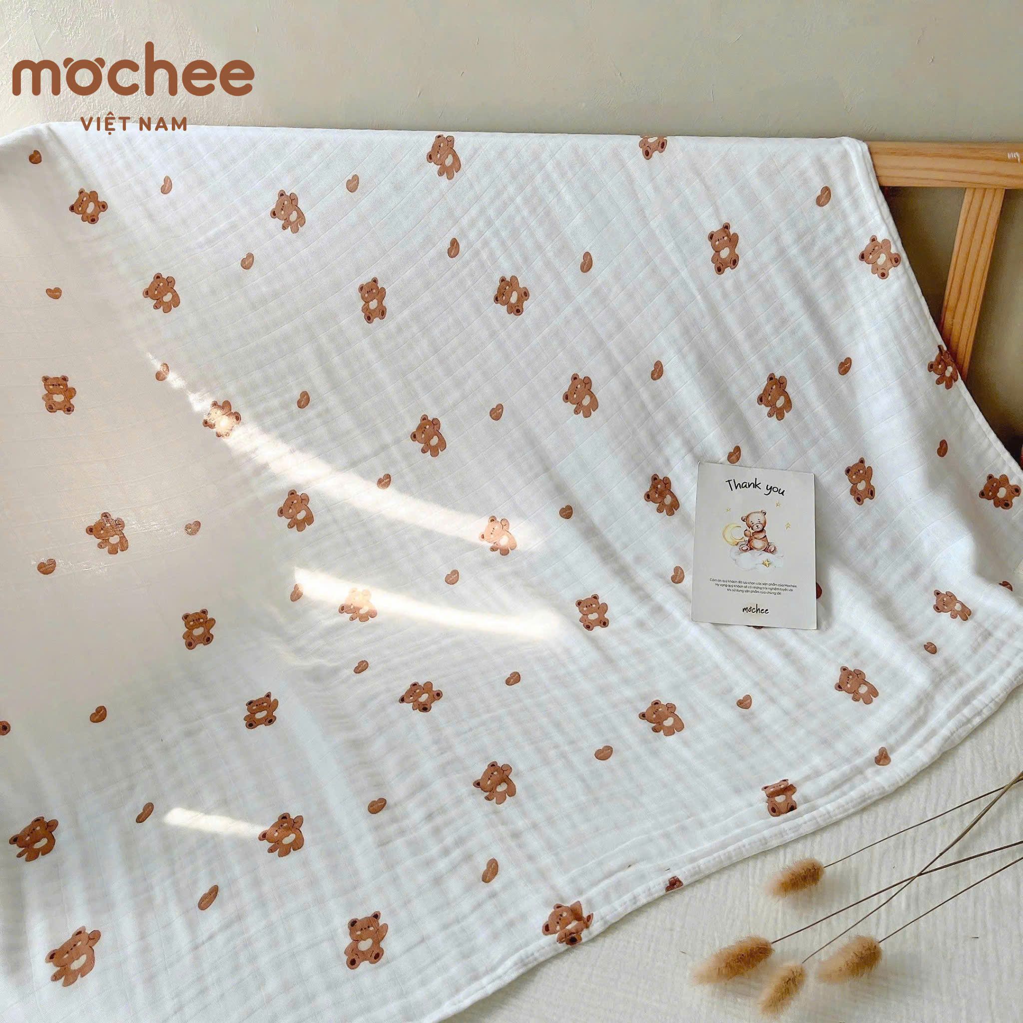  MOCHEE - Khăn tắm sợi tre 3 lớp 