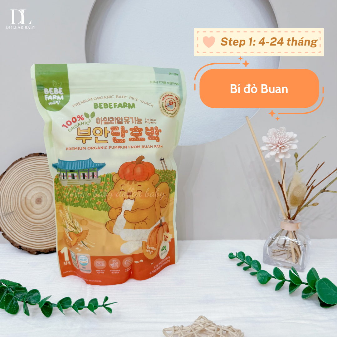  Bánh Ăn Dặm Bebefarm Hữu Cơ Organic 100% 