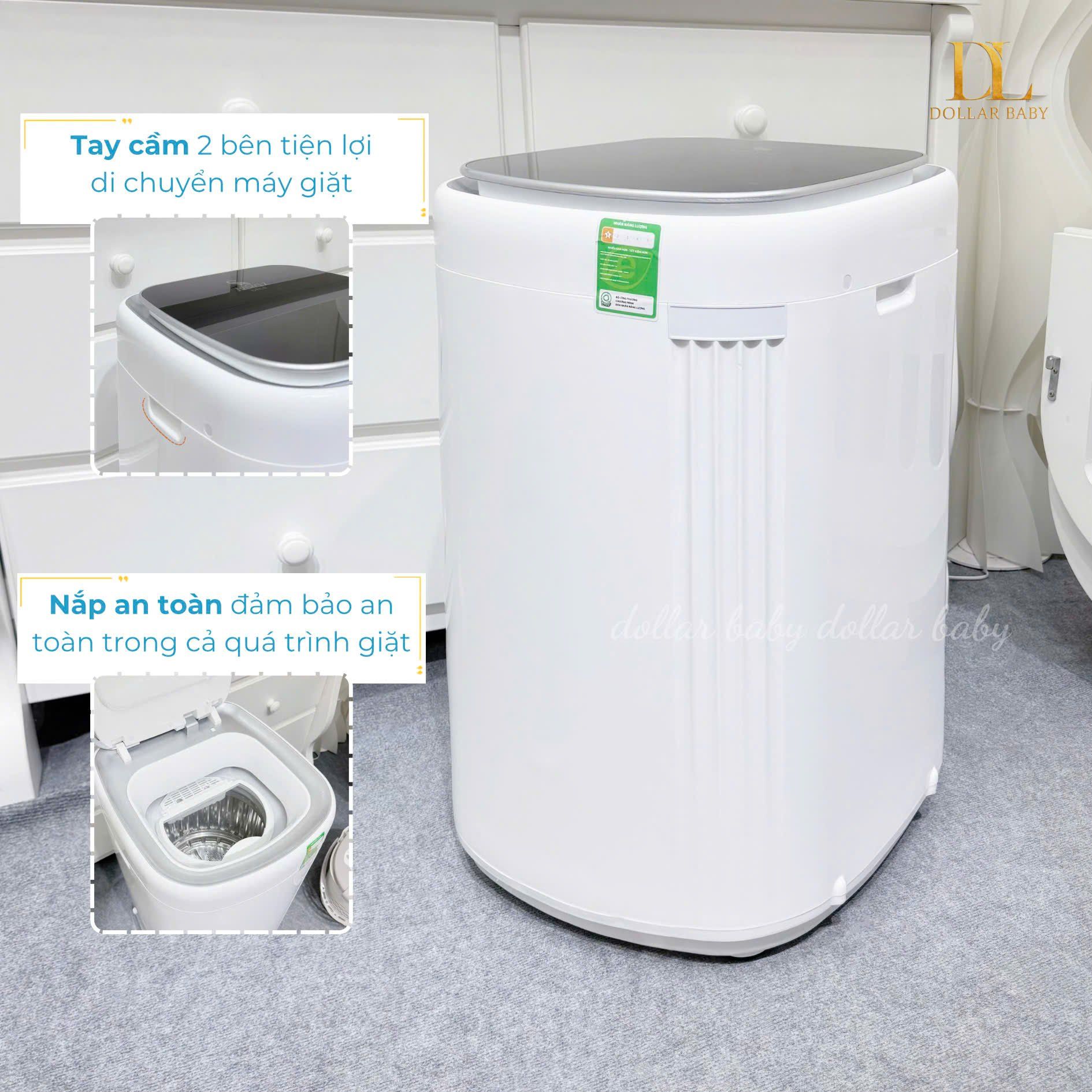  MOAZ BÉBÉ - Máy Giặt Kèm Sấy Khô Thế Hệ Mới - MB119 