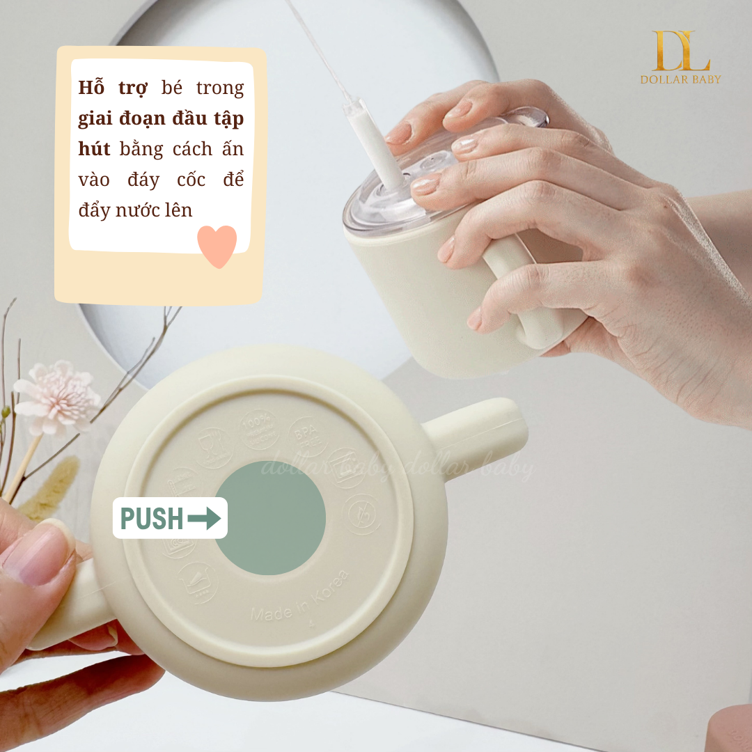  Cốc Tập Uống Silicone Bạch Kim Cao Cấp Dono&Dono 