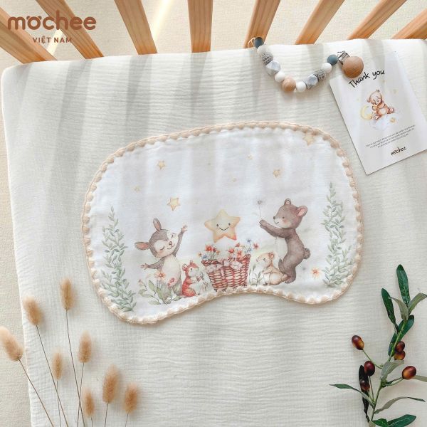  MOCHEE - Gối thấm mồ hôi 100% Cotton 