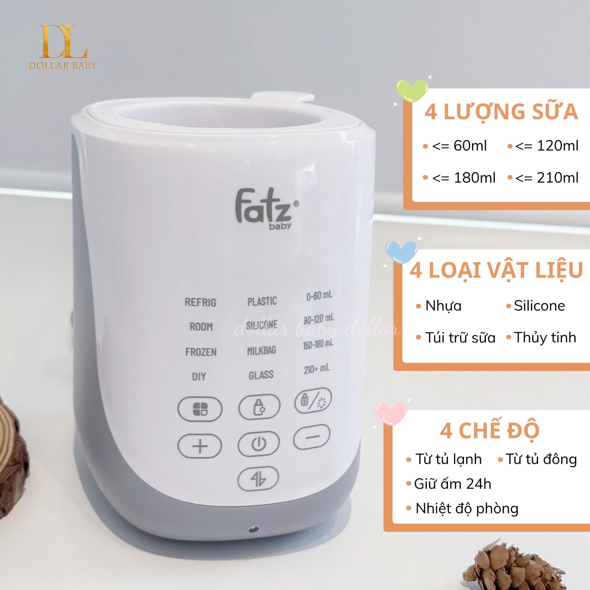  FATZ BABY - Máy hâm sữa siêu tốc thông minh - Mono 17 