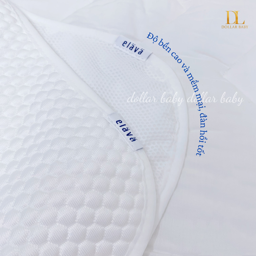  Gối Nằm Elava Thoáng Khí Mềm Mại Đàn Hồi Nâng Đỡ Đầu Giúp Bé Ngủ Ngon 