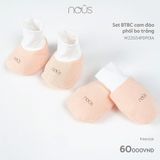  NOUS - Set BTBC cam đào phối bo trắng 