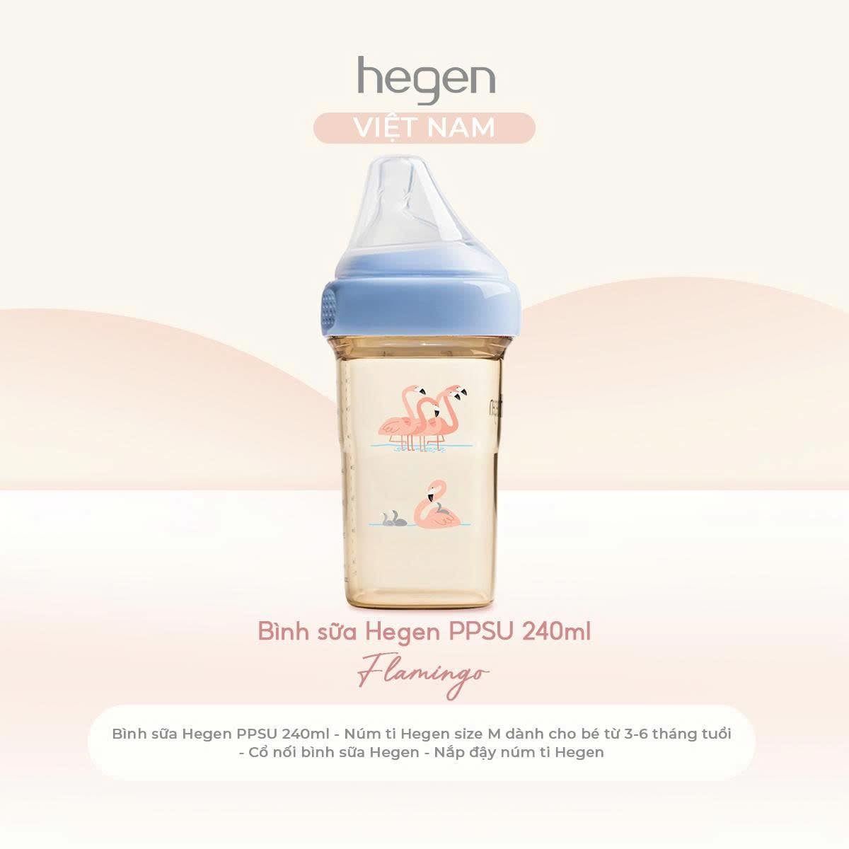  Bình sữa Hegen PPSU Hoạ Tiết - Blue 