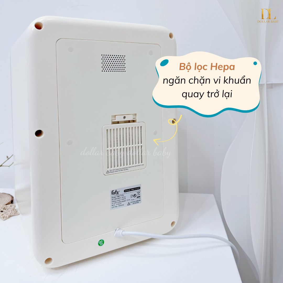  FATZ BABY - Máy Tiệt Trùng Sấy Khô Khử Mùi UVC-LED Công Nghệ Nano Plasma Ion PLASMAX 5 