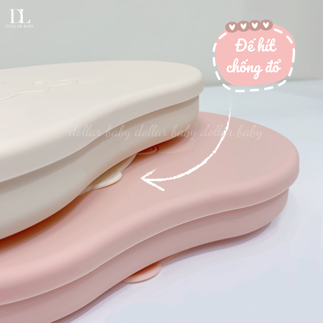  Khay Ăn Dặm Silicon Kèm Nắp Ubmom 