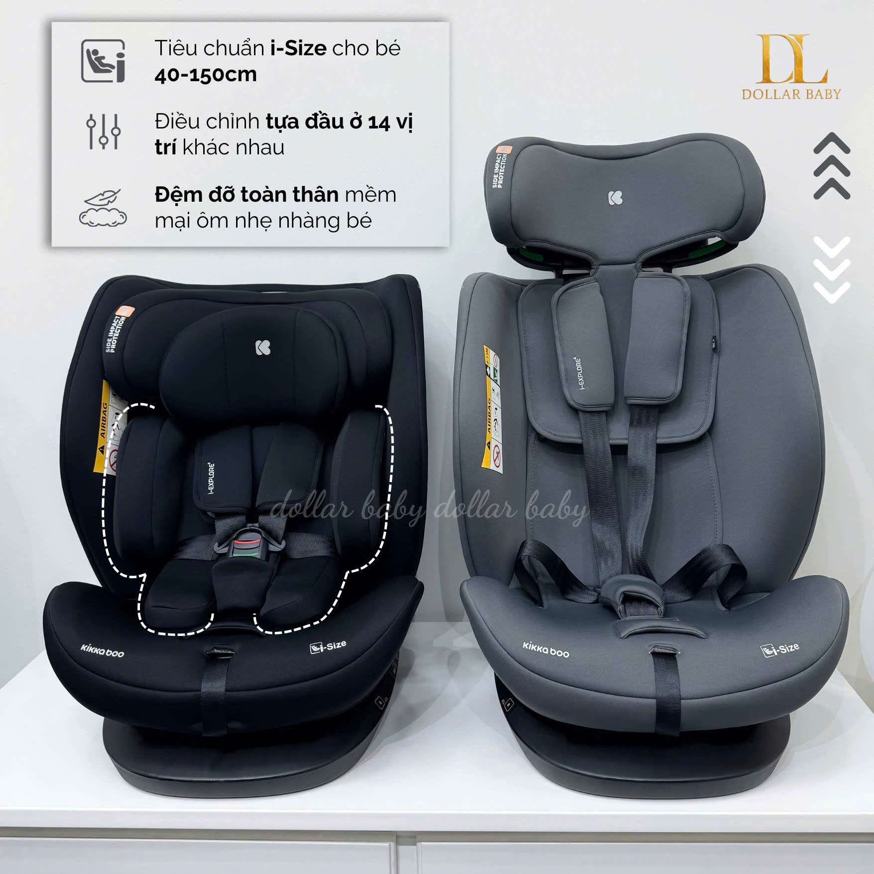 Ghế ô tô KIKKABOO i-Size i-Explore 2 (40-150cm) 