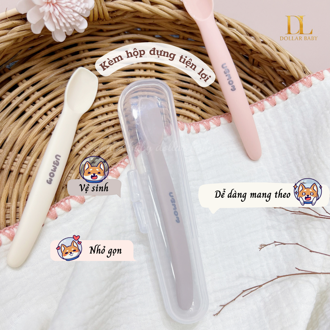  Thìa silicon Ubmom ( có hộp ) 