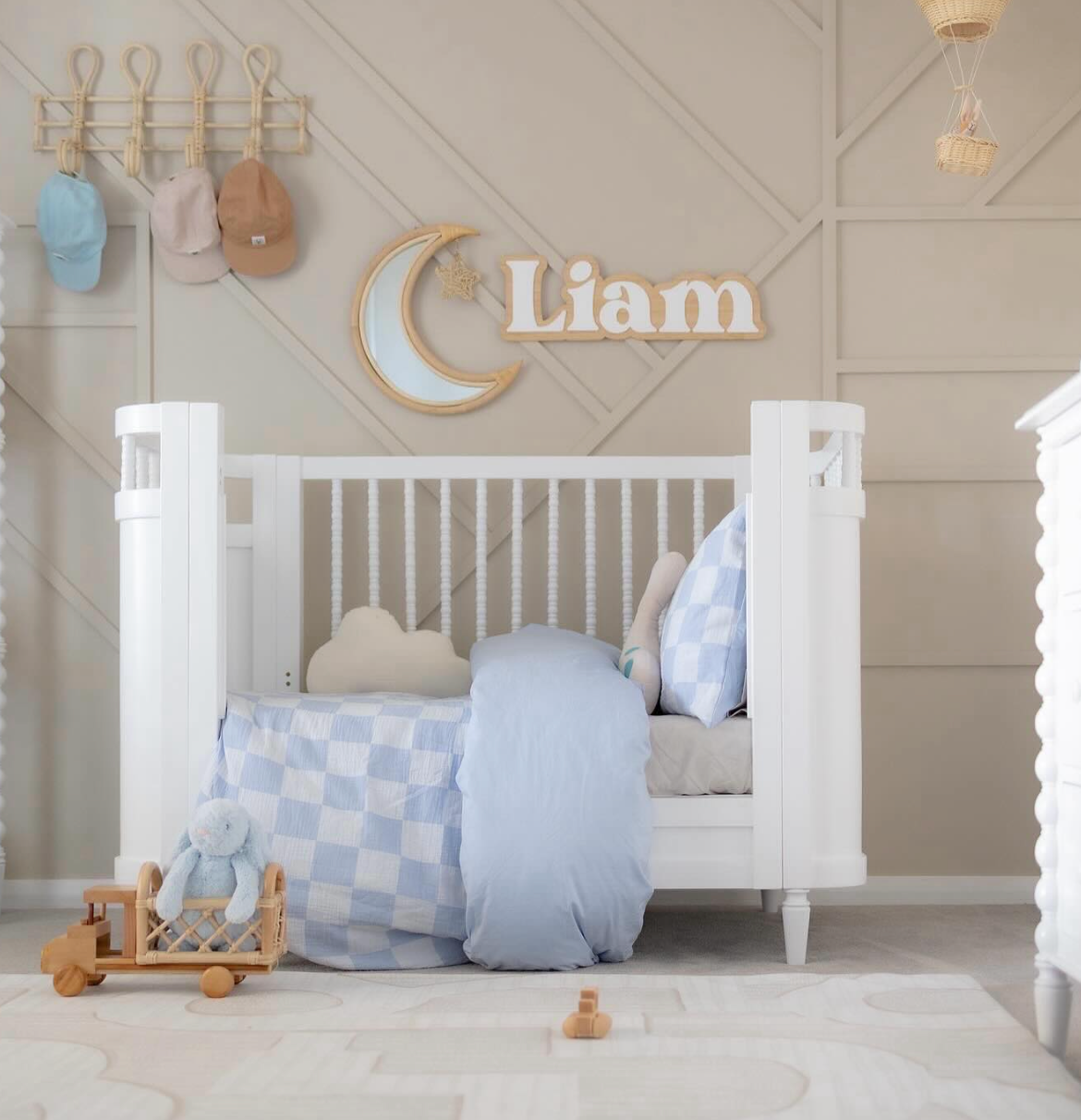  Cũi Gỗ Cao Cấp VICTORIA Trắng ( ELLIE ) 