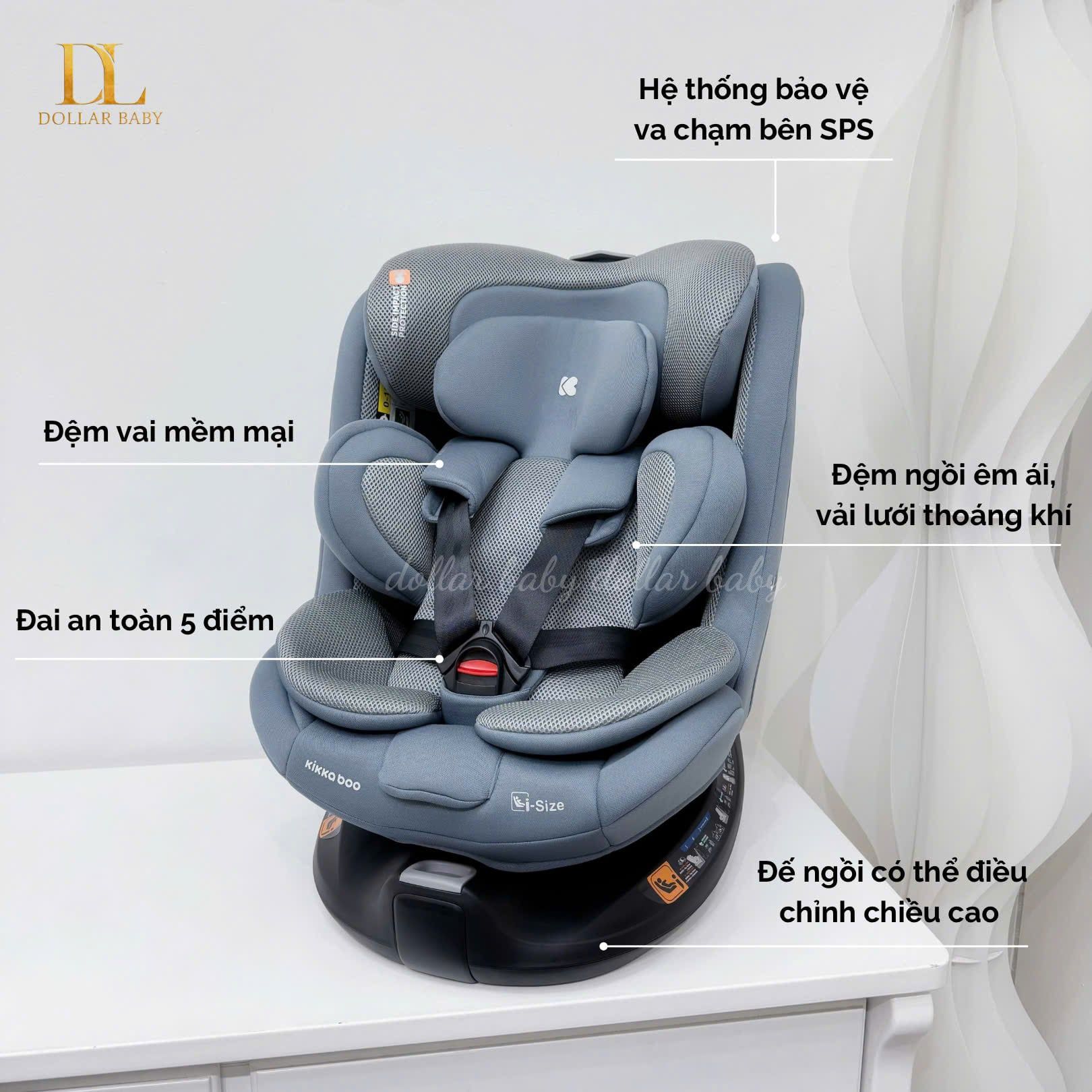  Ghế ô tô KIKKABOO i-Size i-Van (40-150cm) 