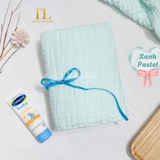  HRNEE - Khăn Xô Nhăn Muslin Size Đại 